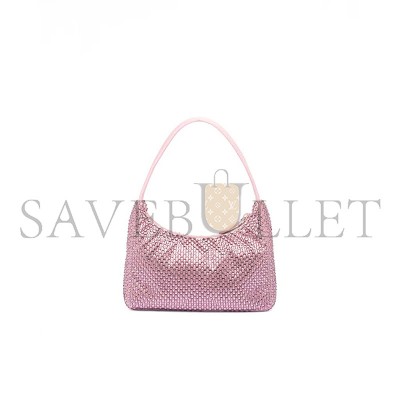 PRADA RE-EDITION SATIN MINI-BAG WITH CRYSTALS 1BC515 (22*17*6cm) 